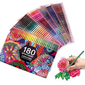 180 Lápis de aquarela profissionais Lápis de desenho multicoloridos para artistas em tons variados brilhantes para colorir 201102232k