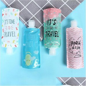 Liquid Soap Dispenser Travel Bottles Pvc Cosmetic Storage Bag Hand Sanitizer/Shampoo/Makeup Bags 90-100Ml Moisturizing Drop Delivery Dh1Nb