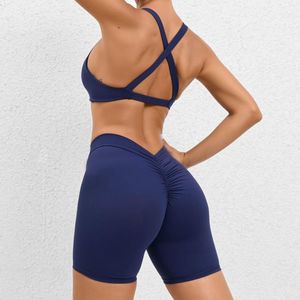 Aktywne zestawy gym sporty stanik stanik Ustaw kobiety pchanie ubrania treningowe do Lycra Summer Yoga Suit Fitness Odzież Activewear Active