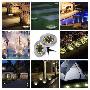 4/8/16 LED solarbetriebene IP65 wasserdichte Lampe für Haus, Hof, Auffahrt, Rasen, Straße, Boden, Deck, Garten, Weg, bodenmontierte Rasenlampe, unterirdische Solarpanel-Außenlampe