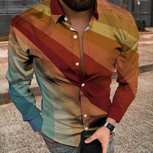 Мужские повседневные рубашки одежда одежда для рубашки мужская рубашка мужчина с твердым цветом топы тунику 3D Принт винтажный осенний барокко пляж
