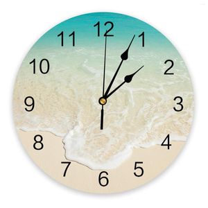 Wall Clocks Tropical Beach Sand Spray Home Decor Modern Kitchen Room Bedroom Living Clock