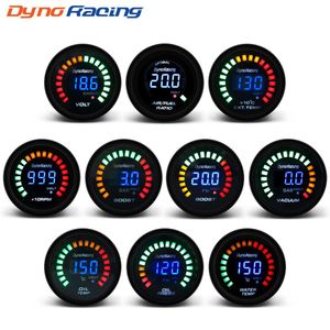 Dynoracing 2 52MM Digital 20 LED Boost bar psi Vacuum Water temp Oil temp Oil press Voltmeter Air fuel ratio EGT temp RPM Ga248y