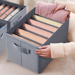 Storage Bags 1pc Foldable Pants Box Dormitory Sweater Jeans Organizer Wardrobe Layered Clothes