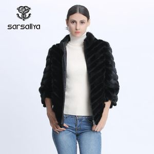 Ceketler Gerçek Mink Kürk Ceketleri Kadın Kışlı Doğal Kürk Müte Durumu Bayanlar Gerçek Mink Ceket Kadın Mink Kürk Mağaza İnce Katı Zipper Giysiler