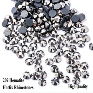 Sewing Notions Hematite Flatback fix Rhinestones SS6-SS30 Different Sizes Iron On For DIY243l