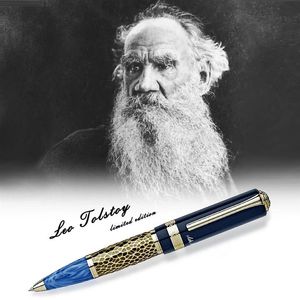 Yamalang yazar baskısı Leo Tolstoy İmza Beyaz Kalem Lüks Kırtasiye Kabartmalı Tasarımla Pürüzsüz Yazma275T
