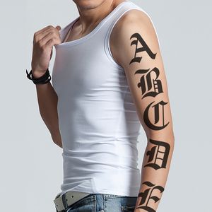 Wodoodporna tymczasowa naklejka na tatuaż angielski liter alfabet a to z flash tatoo fake tatto dłoni noga ciało mała sztuka dla mężczyzn kobiety
