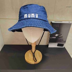 2023 Ny Miu Cowboy Letter Sun Hat Designer Beanie Cap Men's and Women's Beach Hat Stor Brim Hat Fisherman Hat Sun Shade Hat