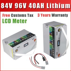 84V 96V 20AH 30AH 40AH LITIUM JON Batteri Electric Scooter Motorcykel Tricykel IP68 Vattentät batteri