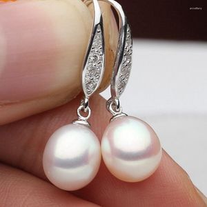 Dangle Earrings Charming Hook Natural Freshwater Cultured Fine Pearls Teardrop Shape Flawless Jewelry For Women