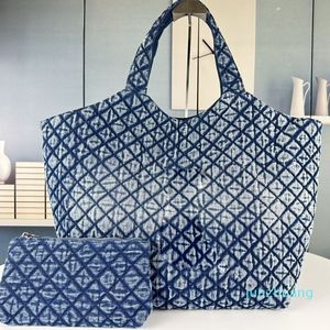 Designer -Shopping Bag Leather Tote Bags Wallet Women Handbag Purse 2pcs Set Denim Large Shoulder Bags Fashion Metal Letter