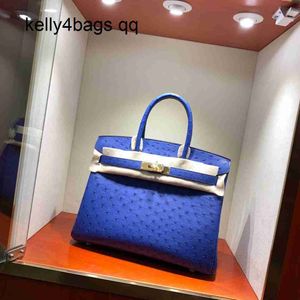 Designer Handbags Designer Totes Color Block 7A quality 25CM TOES OSTRICH HANDBAG popular designers bag Brand PURSE BLUE COLOR fully QUALITY LINE price F