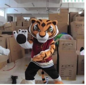 2023 A SPRZEDAŻ Like Hot Tigress Kung Fu Tiger Mascot Costume Fancy Dress Mask Party Cartoon Animal Duże brązowy halloween postać