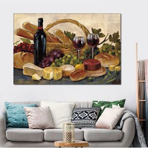 Contemporary Abstract Oil Painting on Canvas Tuscan Evening Wine Crop Artwork Vibrant Art for Home Decor