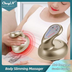 Andra hälsoskönhetsartiklar Ckeyin Cordless Electric Guasha Massager Compress Scraping Device Negativtryck Detox Magnet Wave Cupping Viktminskning 230720