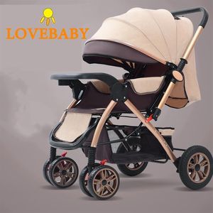 베이비 유모차 3 in1 High View Pram Landscape Baby Carriage 360 ​​회전 여행 시스템 0-3 Y Lightweight 2 in 1 Baby Strollers317r