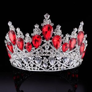 Luksusowy ślubny koronę Surper Big Rhinestone Crystals Wedding Crowns Crystal Royal Crowns Akcesoria do włosów Tiary Baroque Chic 207U