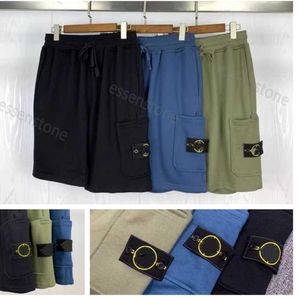 Shorts Stone Pants Mens Summer Brand Sportwear Pant Short Loose Stones Island kausal bokstav Knä längd Badge Bottomrörelse aktuell 598ESS