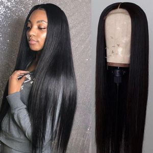 13x4 Closure Straight Lace Closure Wig Straight Human Hair Wig Glueless Pre Plucked Brazilian Hair Wig Remy238f