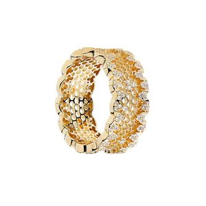 Temperament exquisite Wabenohrringe für Pandora 925 Sterling Silber vergoldet 18K Gold Mode Spitze Persönlichkeit Damen Ring2278