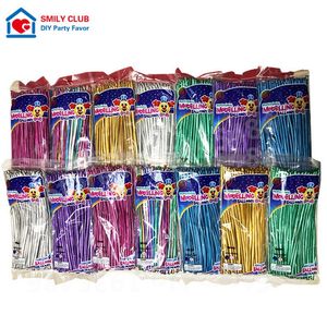 Whole Chrome Metal Long Balloon New 1 8g Thickening Magic Strip Balloon Monochromatic Production Blended 260 Strip 100pcs 1027251r