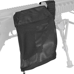 Fire Wolf AR-15 Ammo Brass Shell Catcher Mesh Trap dragkedjad stängning för snabb loss Nylon Mesh Black Free Frakt