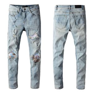 Arrivals W42 W40 Waist Classic Luxury Designer Mens Jeans Stretch Fabric Slim High-grade Recycled Water Simple Generous Casual Sty266p