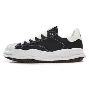 Maison Mihara Yasuhiro Tasarımcı Yürüyüş Tuval Ayakkabı Ayakkabı Toe Cap Mmy Moda Deri Siyah Beyaz Spor Ayakkabıları Lüks Düz Mokaplar Açık Jogginfi7X#OG