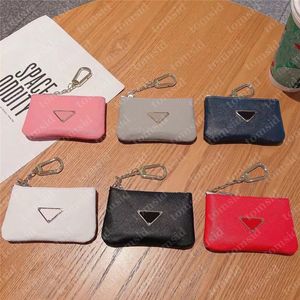 Unisex Fashion Keychain Bag Womens Luxury Bag Charm Card Holder Läder Mens Keychain Wallet Car Key Ring Mini Purse