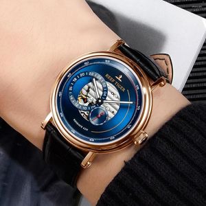 Armbanduhren Reef Tiger/RT für Herrenuhr 42 Stunden Gangreserve Selbstautomatik 24 Juwelen Mechanische Armbanduhr Saphirglas Reloj Hombre