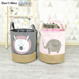 Storage Baskets Collapsible Laundry Basket Cartoon Rabbit Large Waterproof Linen Cloth Home Toy Clothes Barrel Organizer 230719