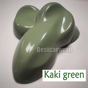 khaki green gloss vinyl wrap for Car с воздушным пузырьковым покрытием наклеек с низким клеем 3M Качество 1 52x2287O