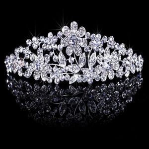 Strass brilhantes Princesa Coroa Tiaras Tiara de Noiva Pente Presilha de Cabelo Jóias de Casamento Noiva Baile de Formatura 2503