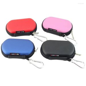 Bolsas de armazenamento Mini bolsa portátil 4 cores para fone de ouvido U Disk Cabo de dados Cartões de memória À prova d'água PU Pequena bolsa oval para viagem