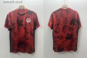 Fans Tops Tees 23 24 Canada Men's T-Shirts Summer soccer fan Polos breathable fabric Badge embroidery outdoor football casual Professional shirt T230720