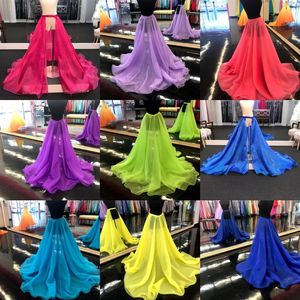 Petticoats Detachable Over Skirt Organza Overskirt Train 200 Colors Any Size Girl Lady Women Adult 3-Layers Bridal Long Train Wedd237Z