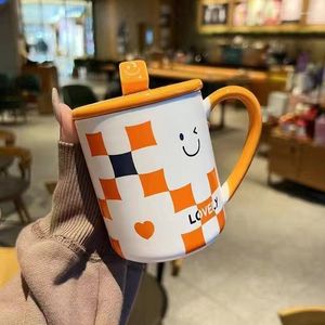 Canecas Caneca de Café Conjunto de Copos de Cerâmica Cerâmica Café Cute Kawaii Cofee Chá Go Drinkware Cozinha Jantar Bar Casa Jardim