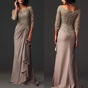Modest Chiffon Lace Evening Dresses Custom Made Mother of the Bride Dress Formal Arabic Prom Party Gowns229s