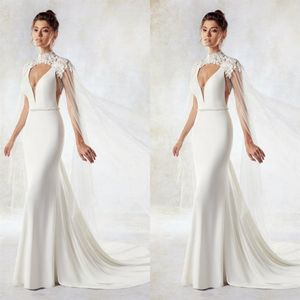 Nova Moda Jaquetas de Casamento Apliques de Renda Branca Capa Capa de Casamento Lindo Envoltório de Casamento Feito sob Medida Xaile de Noiva 3088