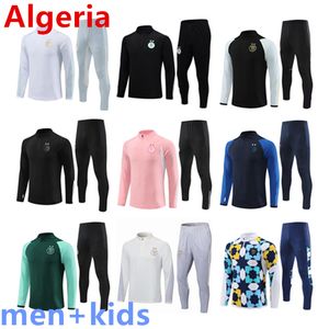 Fato de treino Argélia MAHREZ 2023 2024 camisas de futebol masculino crianças 23 24 Algerie BOUNEDJAH Survetement maillot de foot FEGHOUL roupa desportiva treino de futebol