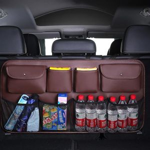 Organizzatore a 8 pagocchi in pelle di lusso Auto Parti automaticamente Sedile posteriore Bassa di stoccaggio del bagagliaio Multipocket Multipoching Accessori per interni.