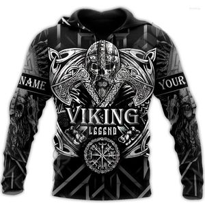 Męskie bluzy moda Viking Warrior Shen Odin vintage tatuaż