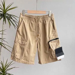 23ss Mens Designer Stones Island Shorts одежда одежда ST Unisex Короткое хлопковое спортивное спортивное стиль уличного стиля приливное колено Двига