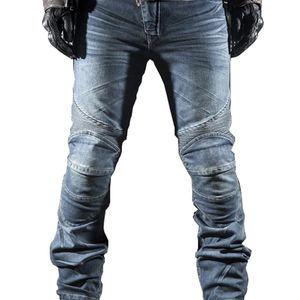 New Arrivalmotorbike Racing Mtb Bike Jeans Calça masculina Casual Cowboy com Almofadas 185Y