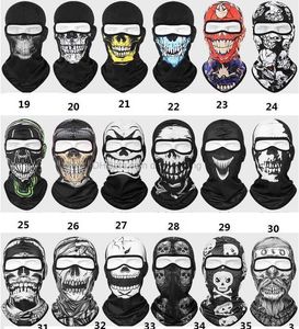 Balaclava tática Full Face Mask Ghost cap Devil Wargame Capacete Liner Caps para homens e mulheres Paintball Army Sport Skull Máscaras Capa Ciclismo Ski chapéu atacado