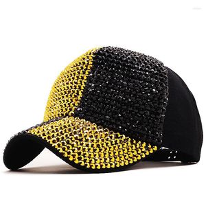 Ball Caps Rhinestones Luksusowe cekiny Pearl Capin Baseball Cap for Women Summer Cotton Hat Girls Snapback Hip Hop Gorras Casquette Bones