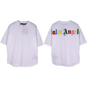 2023 Ny Palm Angel PA Top Summer Loose T-shirt Little Bear Print Fashion Casual Shirt Luxury Clothing Street Shirt Men's and Women's Unisex Par Bomull T-shirt 2050
