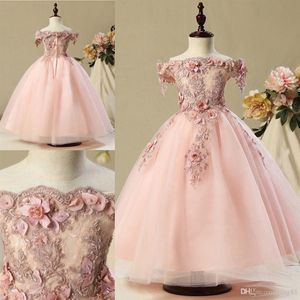 Flower Girls Dresses Puffy Skirt Full length Little Toddler Infant Wedding Party Communion Forml Dress563888266H