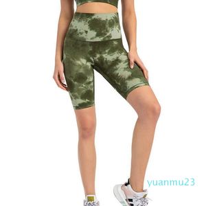 Enge Shorts mit hoher Taille für Damen, Sport, Laufen, Radfahren, Yoga, Fitness, hochelastisch, schnell trocknend, 5-Punkte-Hose, LL-01, Yoga-Outfit